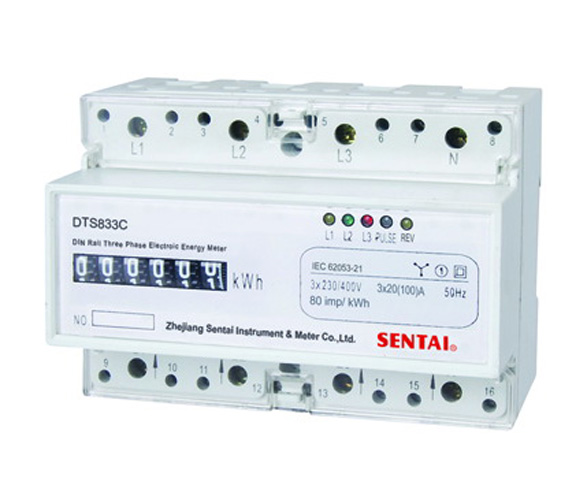 DTS833C series Three Phase DIN Rail Energy Meter